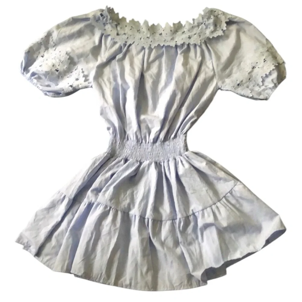 OFF The Shoulder Balloon Sleeve Mini Dress (S) - Picture 2 of 2